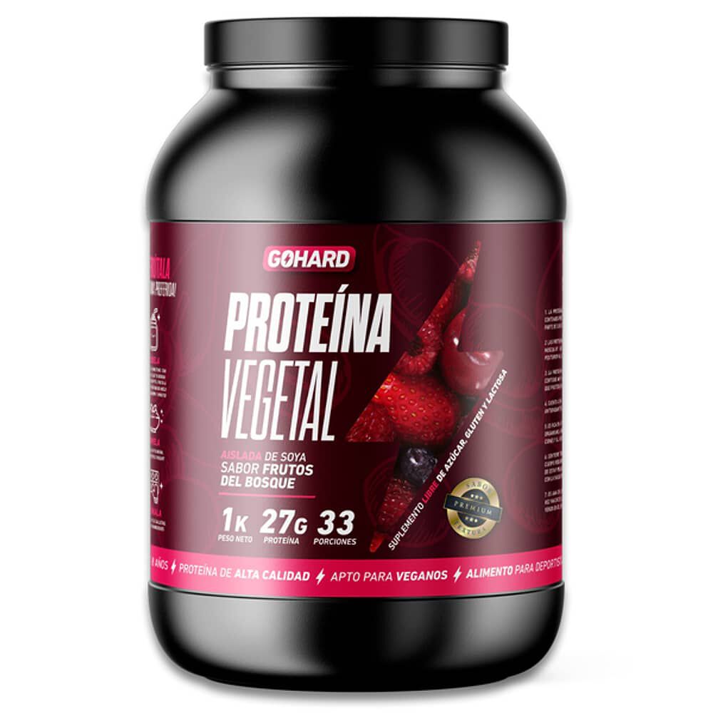 Prote&iacute;na Vegetal Soya Gohard 1kg Sabor Frutos Del Bosque image number 0.0