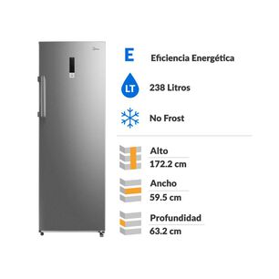 Freezer Vertical Midea MFV-2400S312FW / No Frost / 238 Litros / E