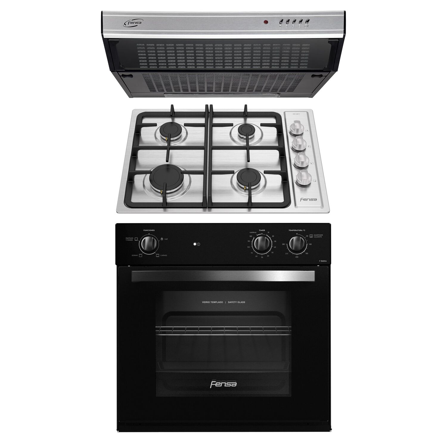 Kit Encimera Fce 4hf T + Campana Fx6160 + Horno F 1060n A image number 0.0