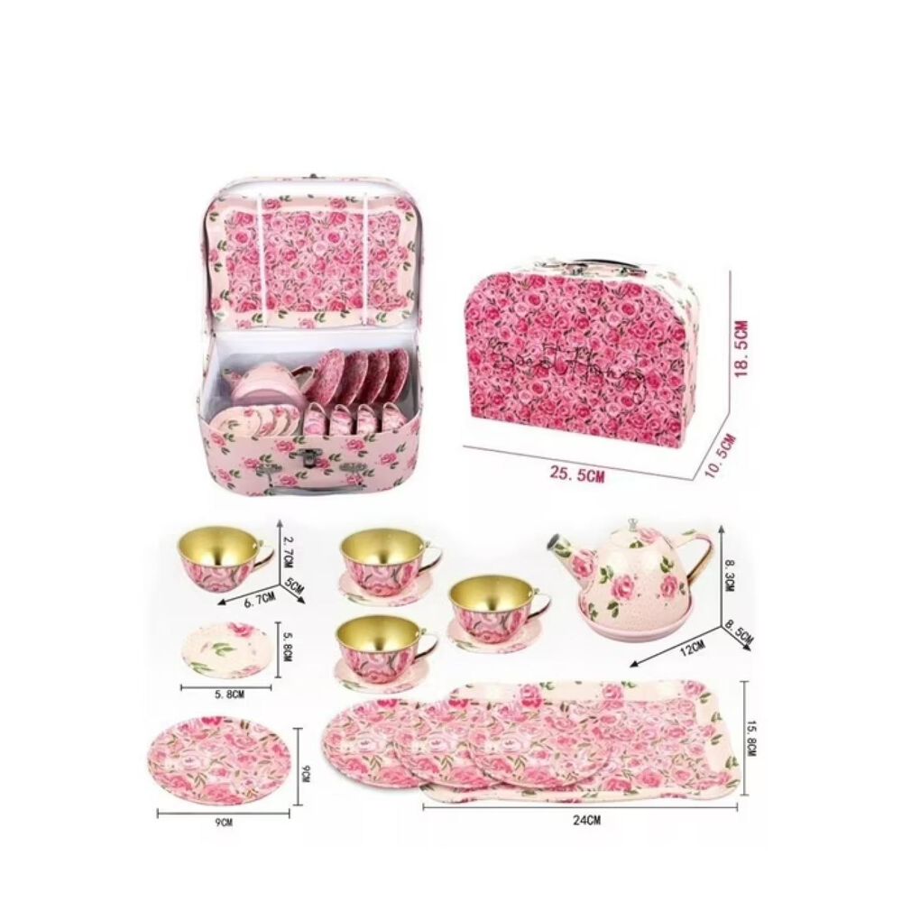 Juguete Juego De Te Tacitas Tetera Accesorios Rosado Infantil image number 1.0