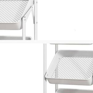 Estante Organizador Plegable Cocina Ba&ntilde;o 3 Niveles Y Ruedas
