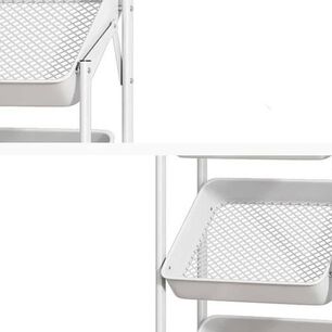 Estante Organizador Plegable Cocina Ba&ntilde;o 3 Niveles Y Ruedas