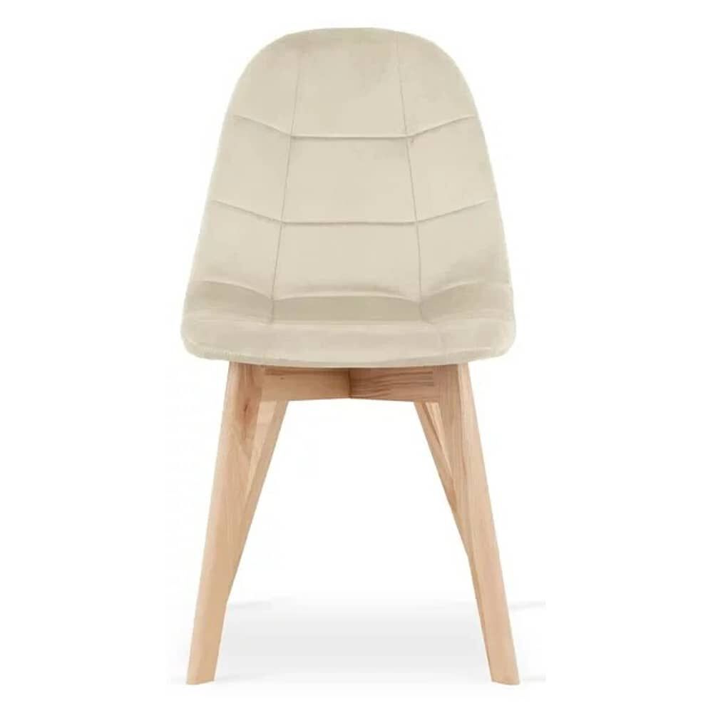 Pack 4 Sillas Capitonne Velvet Beige image number 2.0
