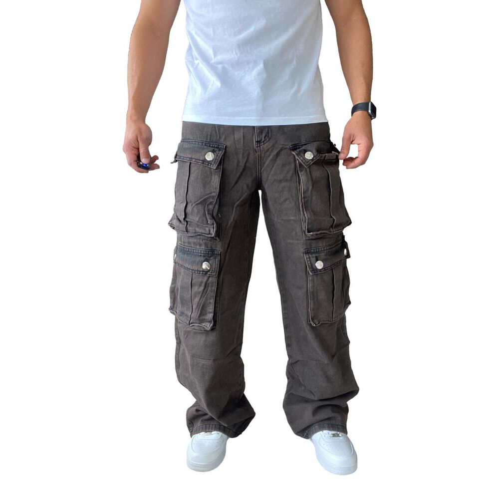 Jeans Diábolo Cargo Ancho Wide Leg Hombre image number 29.0