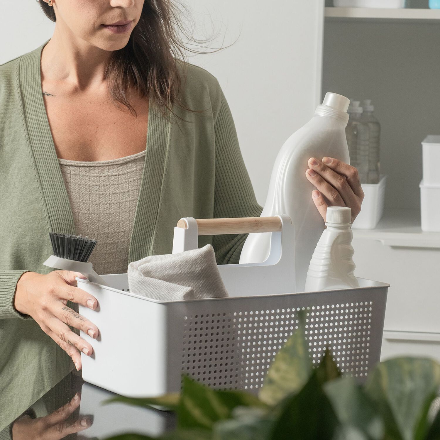 Organizador Productos Limpieza Flow Blanco image number 3.0
