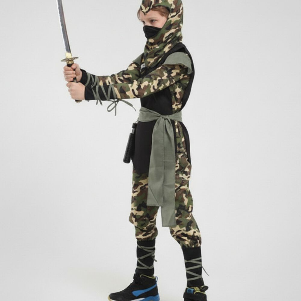 Disfraz Premium Ninja Dragon Esqueleto Camuflaje Infantil image number 8.0