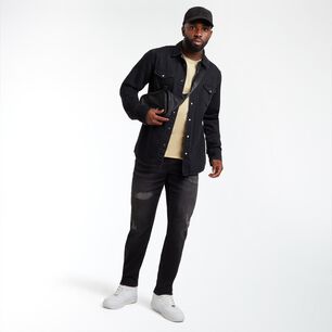 Camisa Denim Slim Manga Larga Hombre Rolly Go