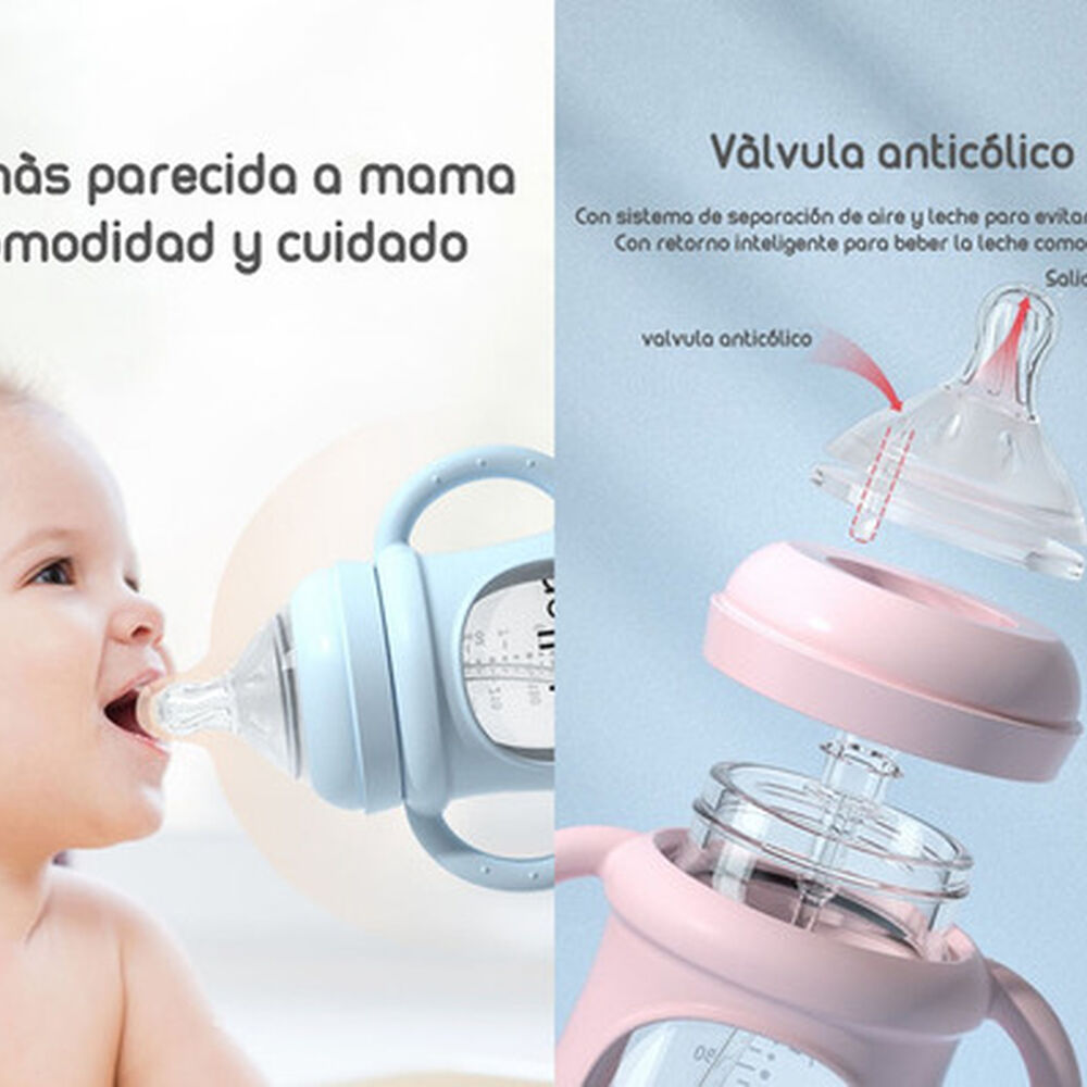 Mamaderas Con Chupetes Y Protector Lubabycas Azul image number 6.0