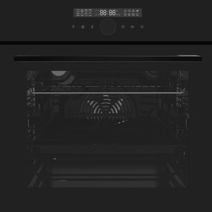 Horno El&eacute;ctrico Empotrable Gr&ouml;ner Deluxe Air Fry Black Matte 16f 76l