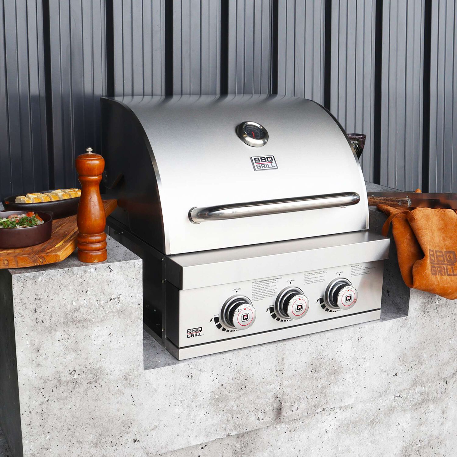 Parrilas A Gas Empotrada 3q Nebraska Bbq301e Bbq Grill image number 6.0