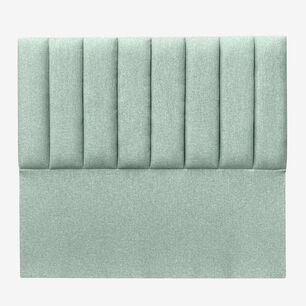 Respaldo De Cama Tubular Vertical Lino Verde Jeans Queen
