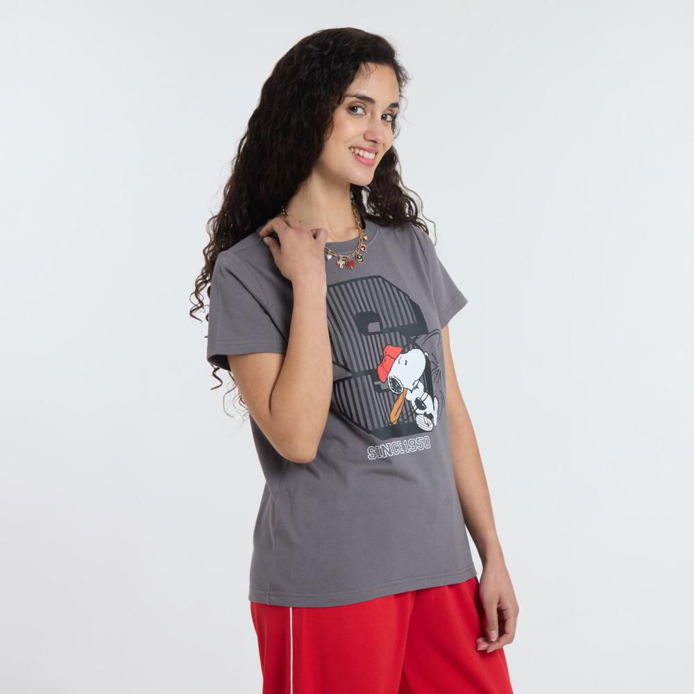 Polera Snoopy Manga Corta Cuello Redondo Mujer Freedom image number 2.0