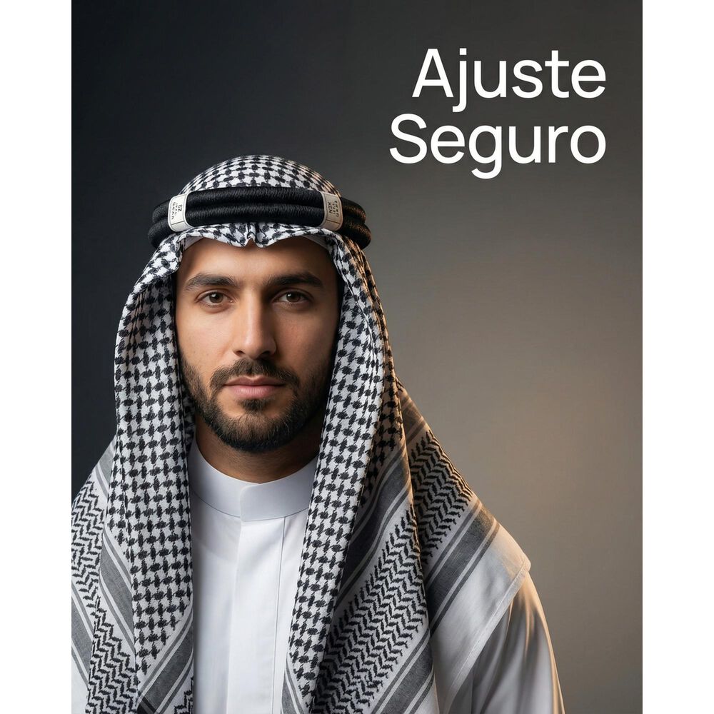 Pa&ntilde;uelo &Aacute;rabe Keffiyeh Con Cintillo Agal Tradicional Disfraz image number 6.0