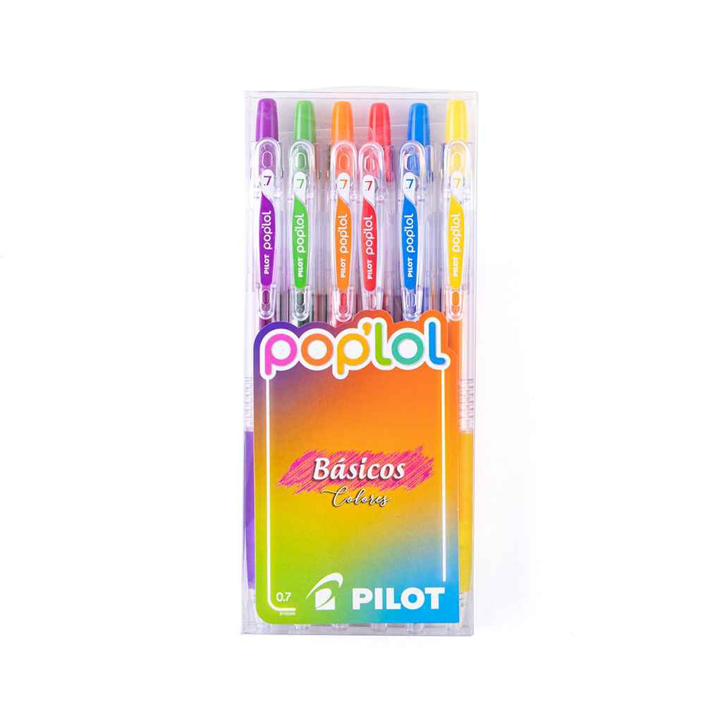 Set Lápiz Gel Poplol 0.7 6un Básicos - Pilot image number 0.0