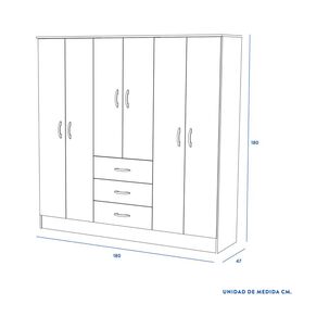 Clóset Cic Maipo / 6 Puertas / 3 Cajones
