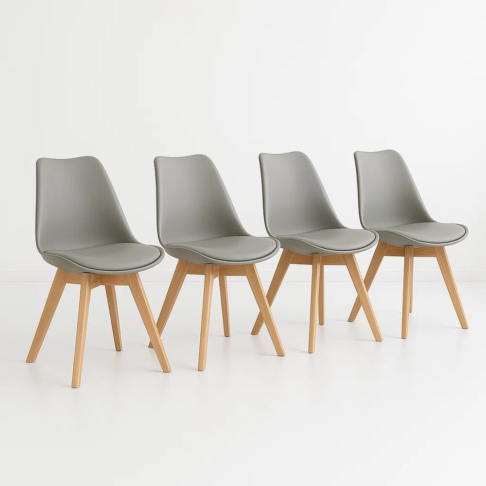 Pack De 4 Sillas Tulip Gris image number 0.0