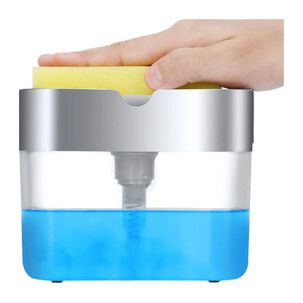 Dispensador De Jabon Liquido Para Lavaplatos Con Esponja