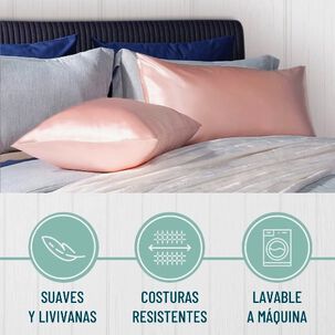 Funda Almohada Satin 76x50 Cm Coral