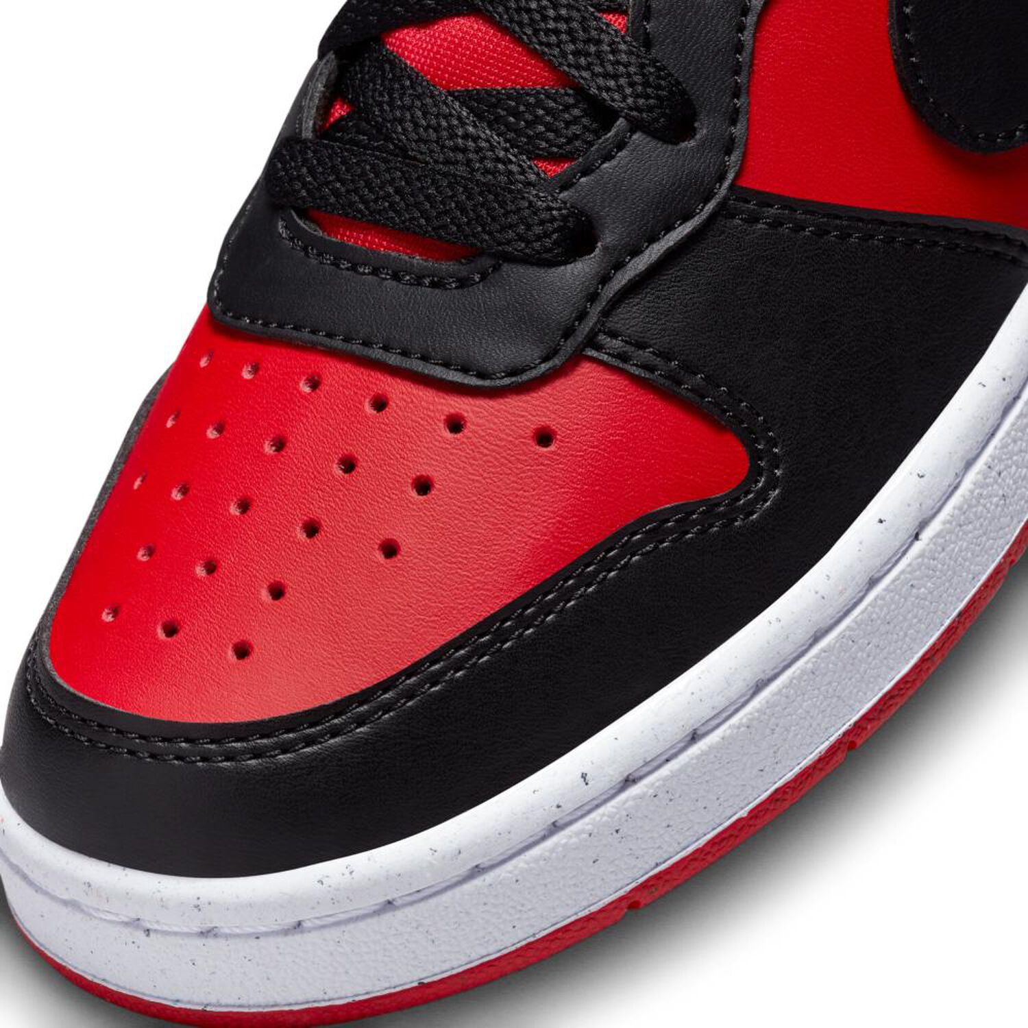 Zapatilla Urbana Ni&ntilde;o Nike Court Borough Low Recraft Negro/rojo image number 6.0