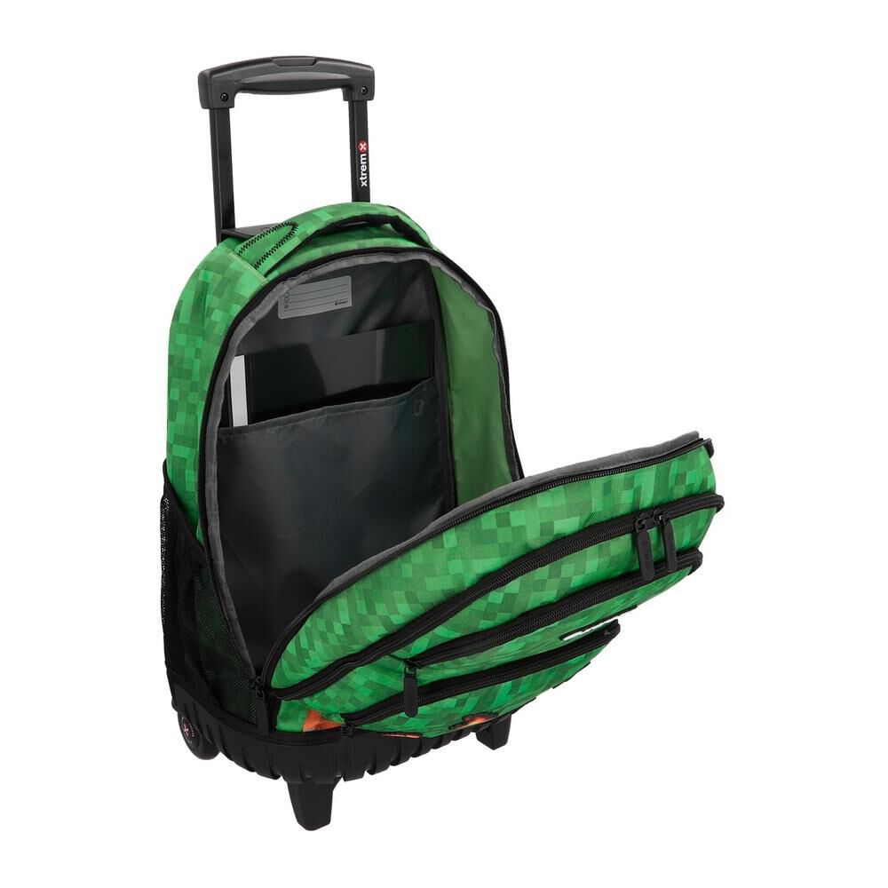 Mochila Con Ruedas Xtrem Cross 6xt Pixels Verde image number 3.0