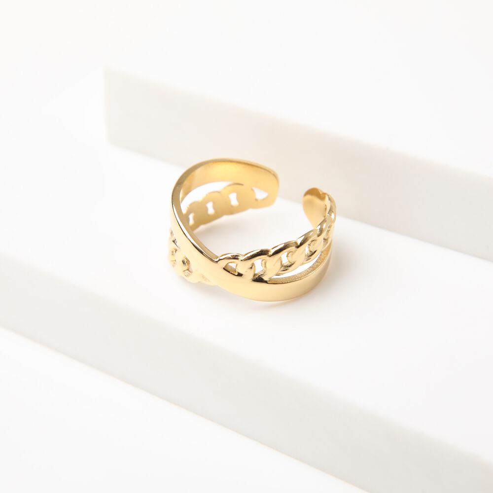 Anillo 19v69 Dorado Mujer Str213 image number 1.0