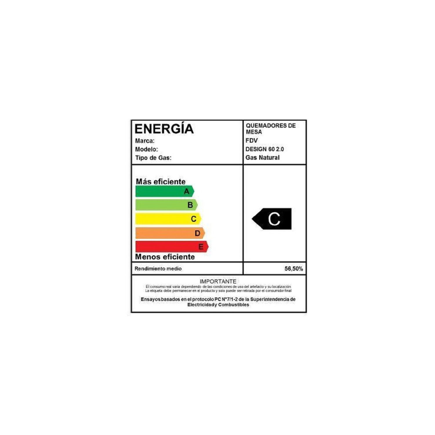 Encimera Gas Natural Fdv Design 60 2.0 image number 6.0