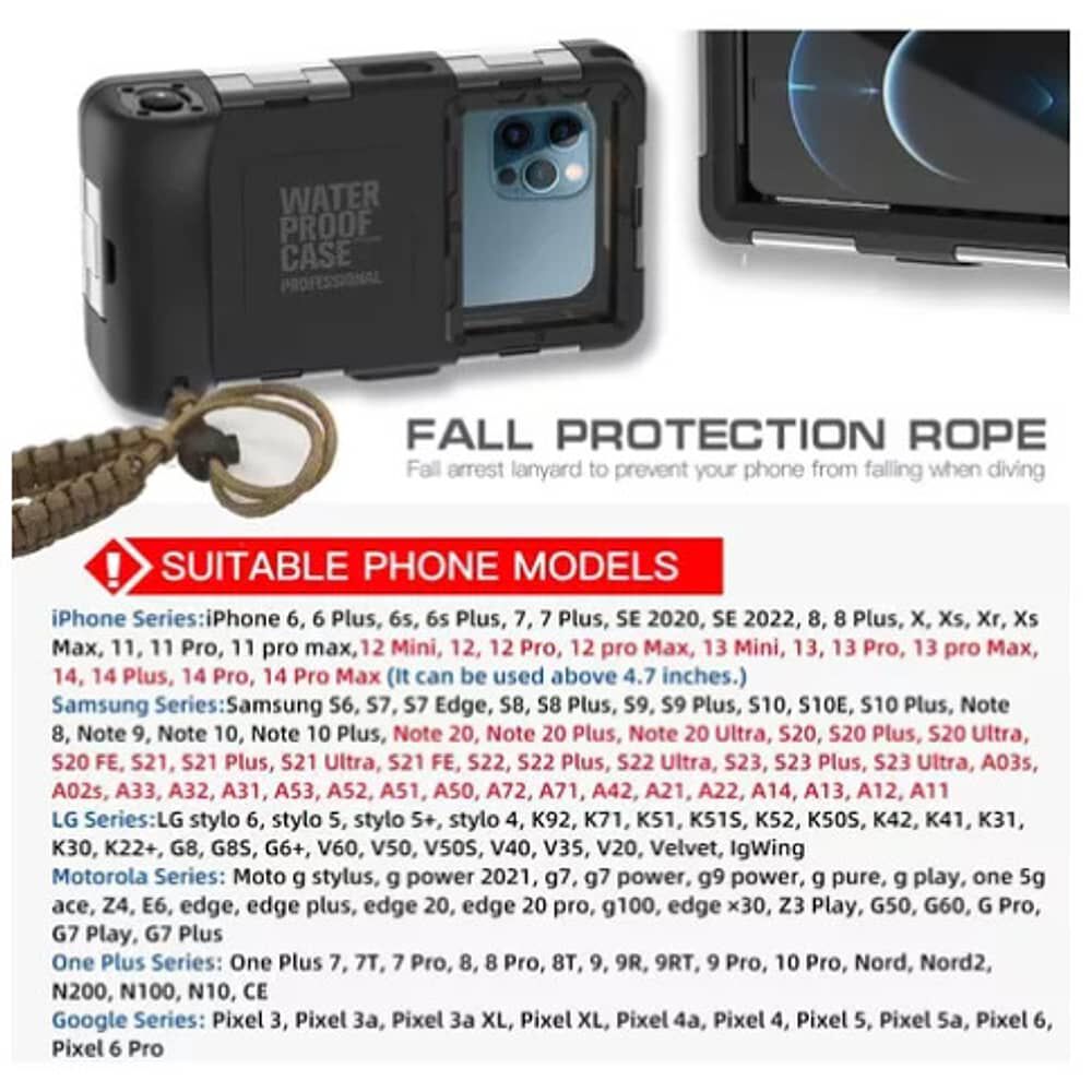 Carcasa Sumergible Buceo (15m) Para Iphone Samsung Huawei image number 1.0