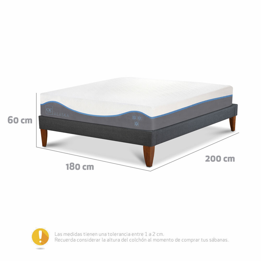 Cama Europea Cic Alaska / King / Base Dividida image number 2.0