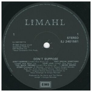 Limahl - Don't Suppose | Vinilo Usado