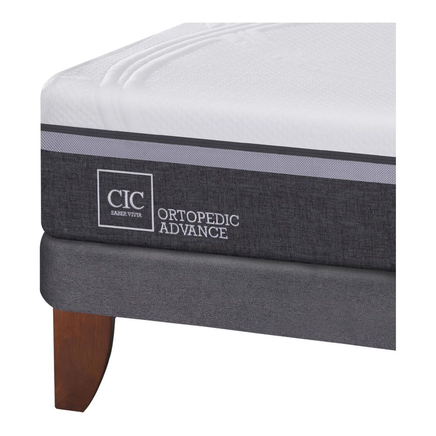 Cama Europea Cic Ortopedic Advance / 1.5 Plazas / Base Normal  + Set De Maderas image number 2.0