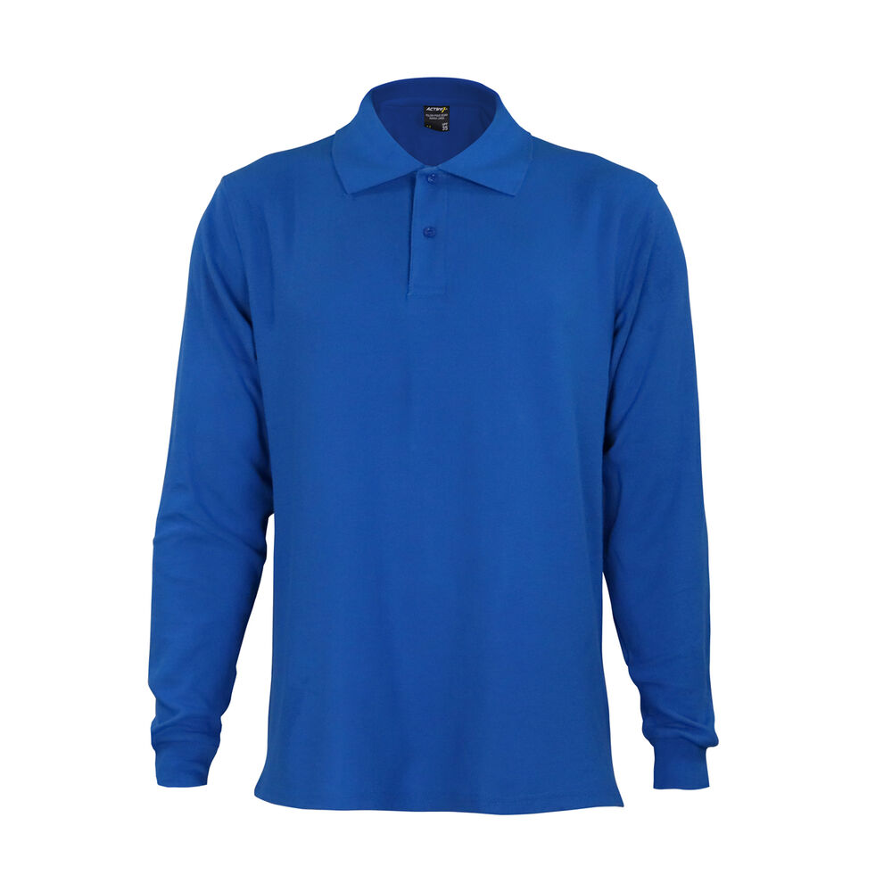 Polera Pique Azulina Manga Larga Upf 40 image number 2.0