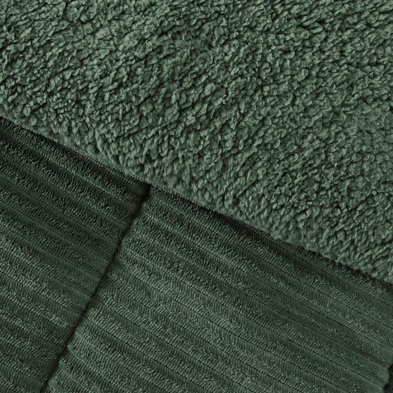 Plumon Corduroy Coral Sherpa King Verde image number 1.0