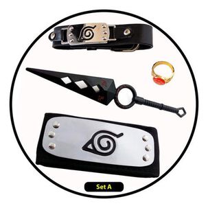 Set Accesorios Naruto Animé Itachi Akatsuki