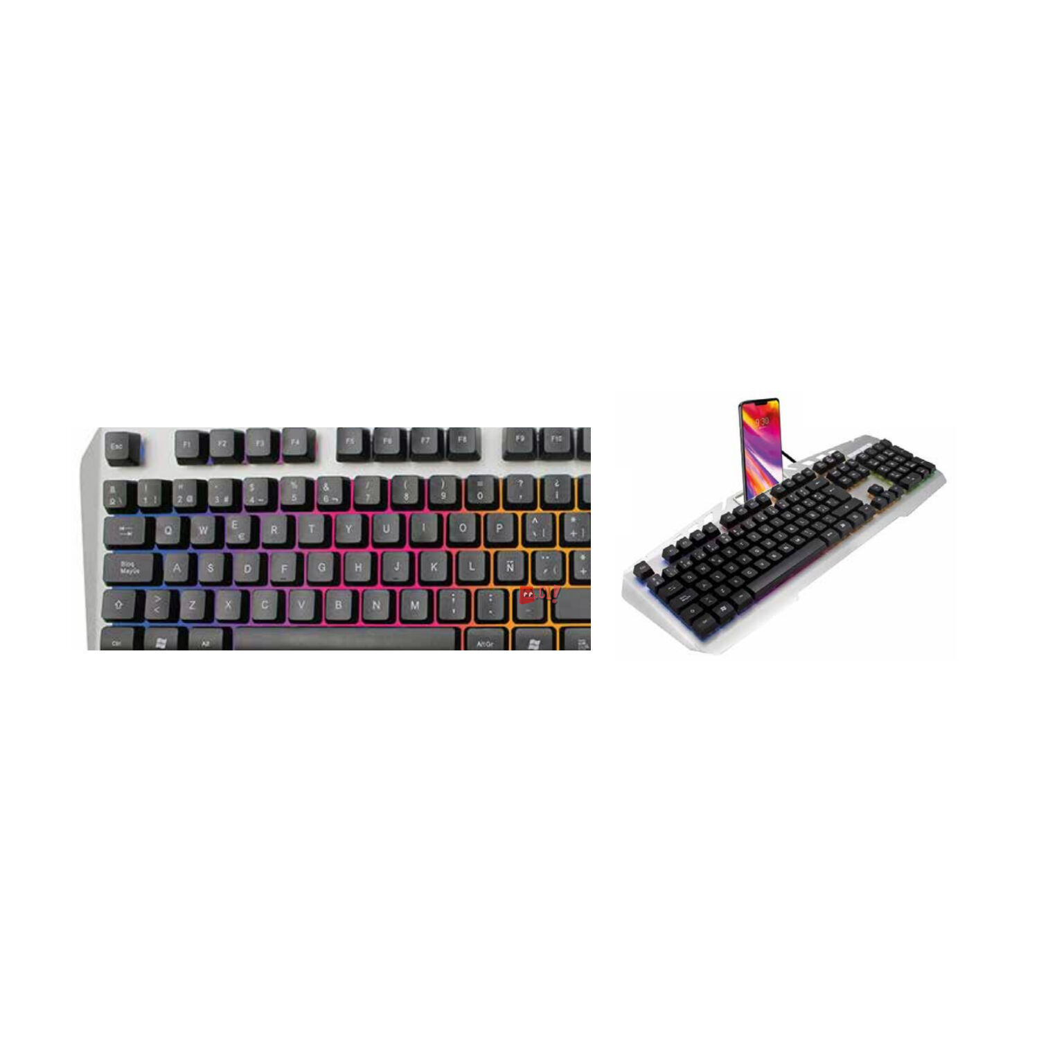 Teclado Gamer Pc Usb Retroiluminado Met&aacute;lico Gris - Ps image number 1.0