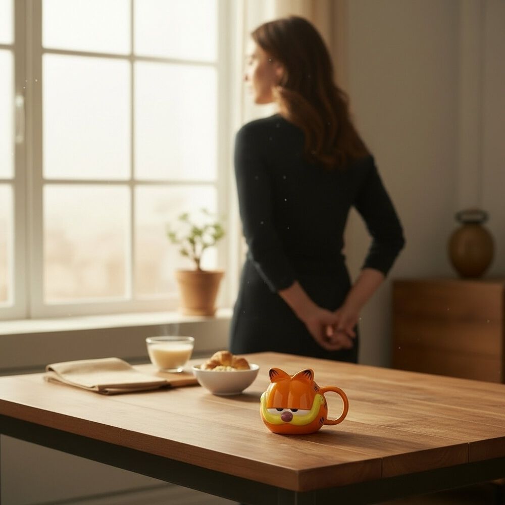 Taz&oacute;n Cer&aacute;mica 3d Rostro Gato Garfield image number 5.0