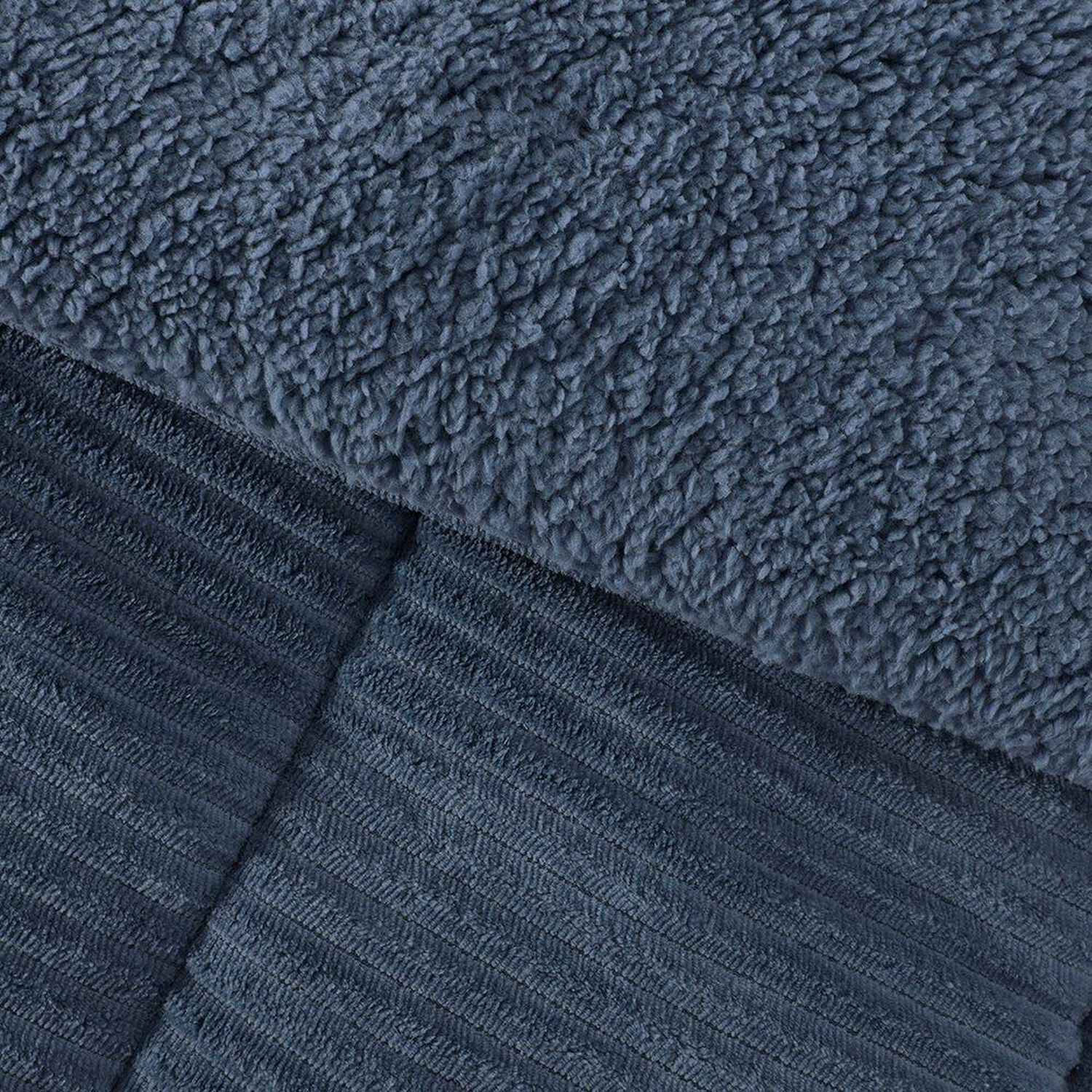 Plumon Corduroy Coral Sherpa Super King Azul image number 1.0
