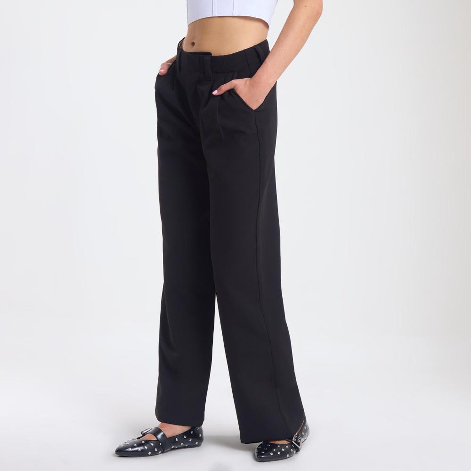 Pantal&oacute;n Tiro Medio Relax Mujer Rolly Go image number 2.0
