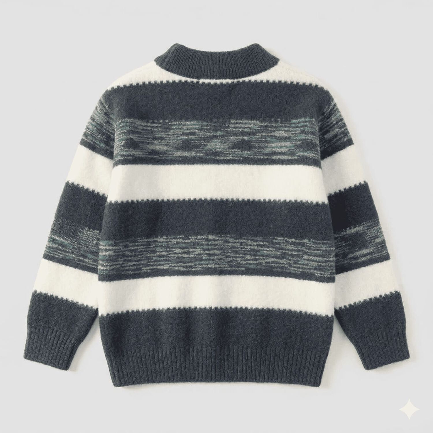 Sueter Ni&ntilde;o Invierno Tejido Rayado Cuello Alto Moda Infantil image number 1.0