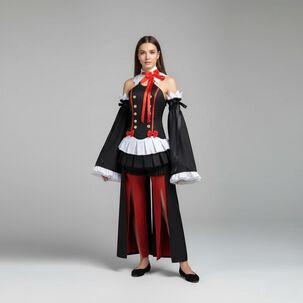 Disfraz Vampira Mujer G&oacute;tico Mangas Acampanadas Deluxe