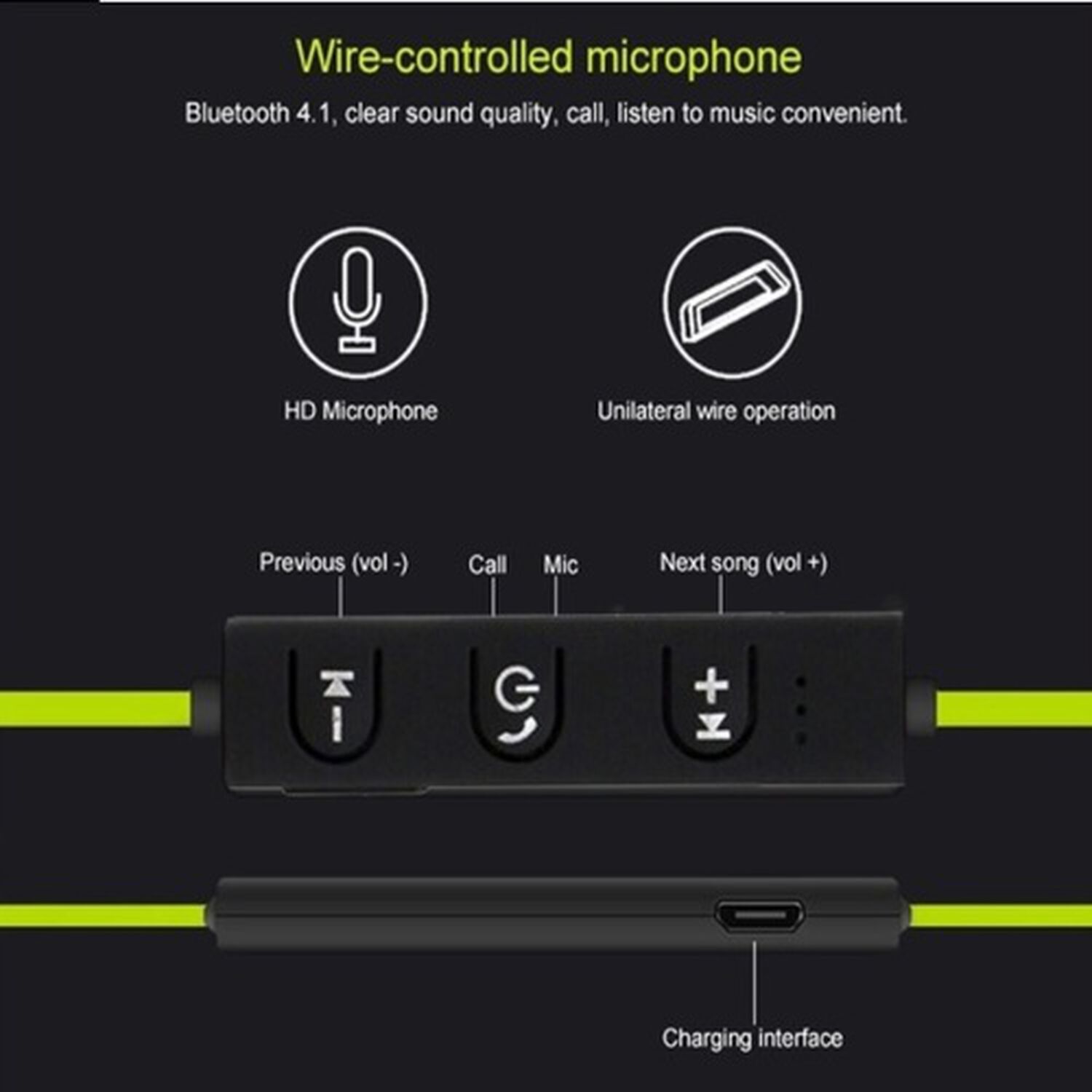 Aud&iacute;fonos Bluetooth Auriculares Inalambrico Gancho Recargable Gamer Manos Libres Y Cable (negros) image number 6.0
