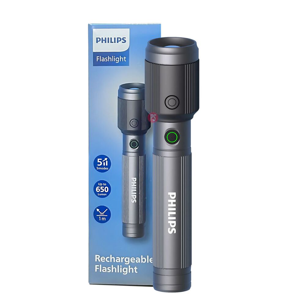 Linterna Philips 650 Lúmenes Recargable Usb-c Ps image number 2.0