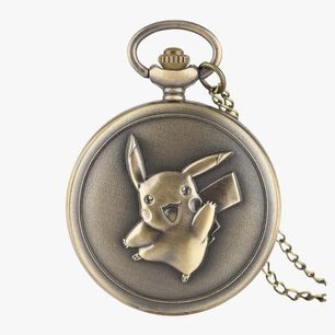 Reloj De Bolsillo Con Cadena De Pok&eacute;mon Pikachu