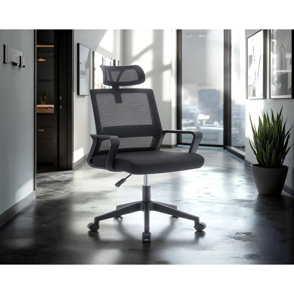 Silla De Oficina Ejecutiva Roma Ergonomica Color Negro Bm-695 Arthome image number 2.0