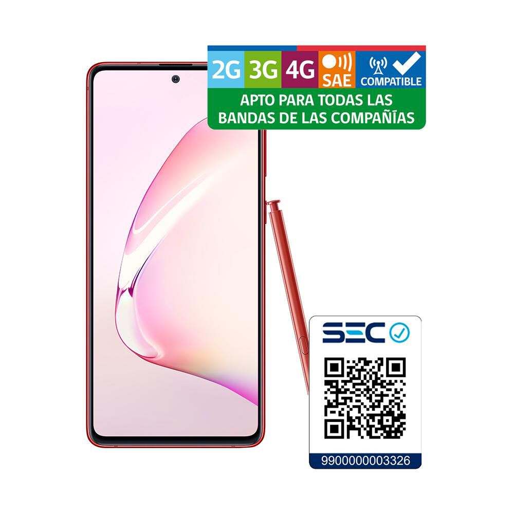Smartphone Samsung Note 10 Lite Rojo 128 Gb / Liberado | HITES