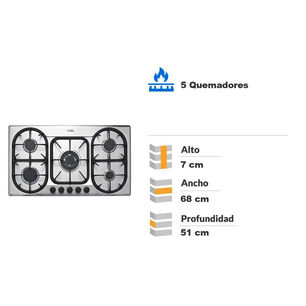 Encimera A Gas Ursus Trotter UT Prime GT5 / 5 Quemadores