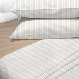 Sabanas Andes 180 Hilos Estampada Franjas Taupe 1.5 Plazas