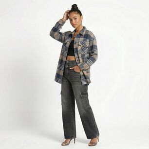 Camisa Le&ntilde;adora Mujer Oversize - Shacket
