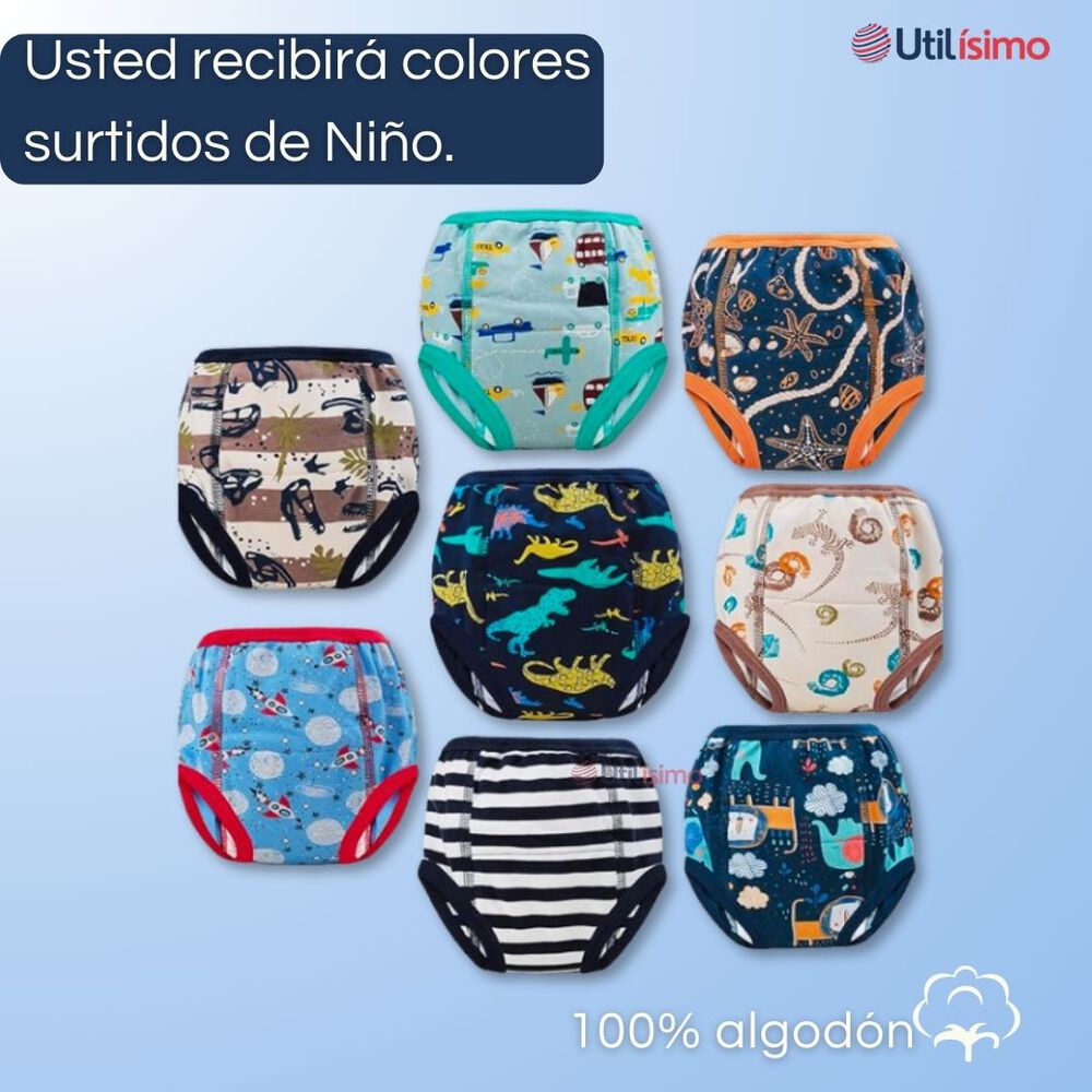 Pack 6 Calzón Calzoncillo Entrenamiento Algodón Absorbente Transpirable Cintura Elástica image number 1.0