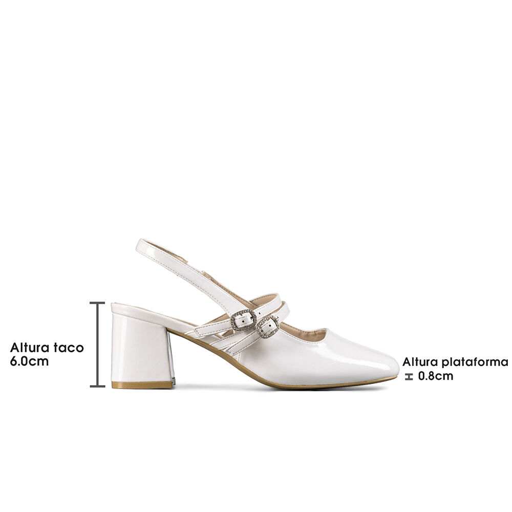 Zapato Taco Talón Descubierto Elegante Mujer Weide Yl053 image number 6.0