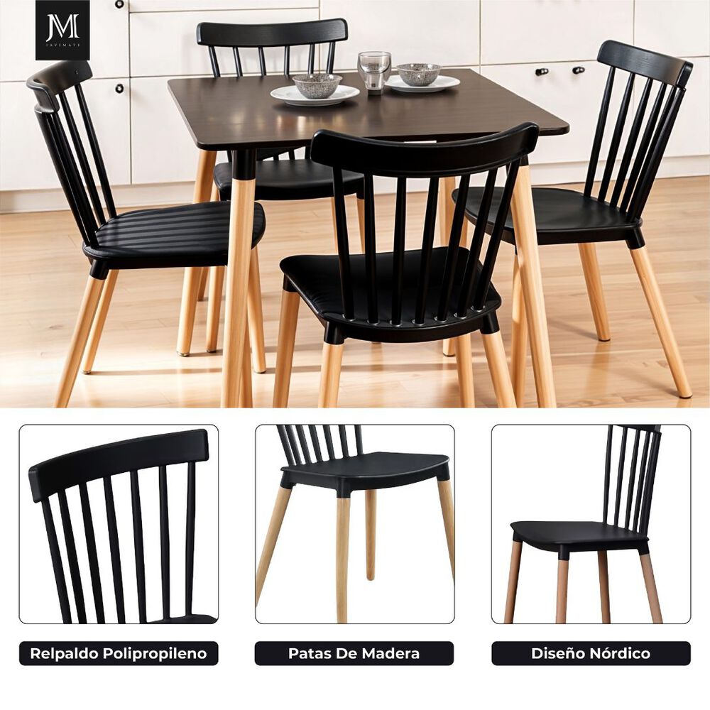 Silla De Comedor Windsor Negro image number 6.0
